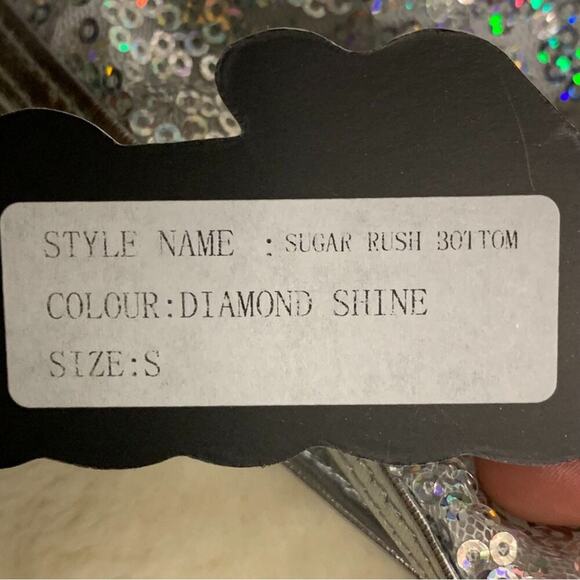 NWT Motel Rocks Diamond Shine Sequin Sugar Rush Swim Bikini Bottom Size S $28 - Picture 7 of 9